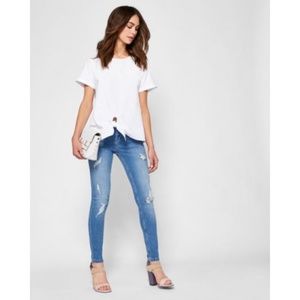 Ted Baker Kimle Distressed Stretch Skinny Jeans